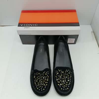 Vionic ‘Chill Athens’ Black Suede Loafers – Size 9/42 BNIB #Vionic #Loafers #SuedeLoafers