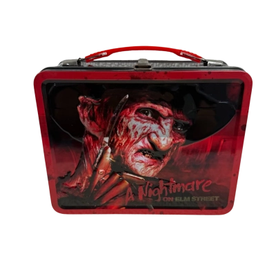 Collectible Nightmare on Elm Street Embossed Tin Lunchbox / Storage Box