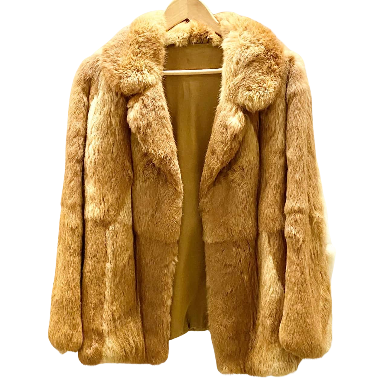 VINTAGE Jackson Furs of Brisbane Size 50cm Rabbit Fur Brown Coat/Please ...