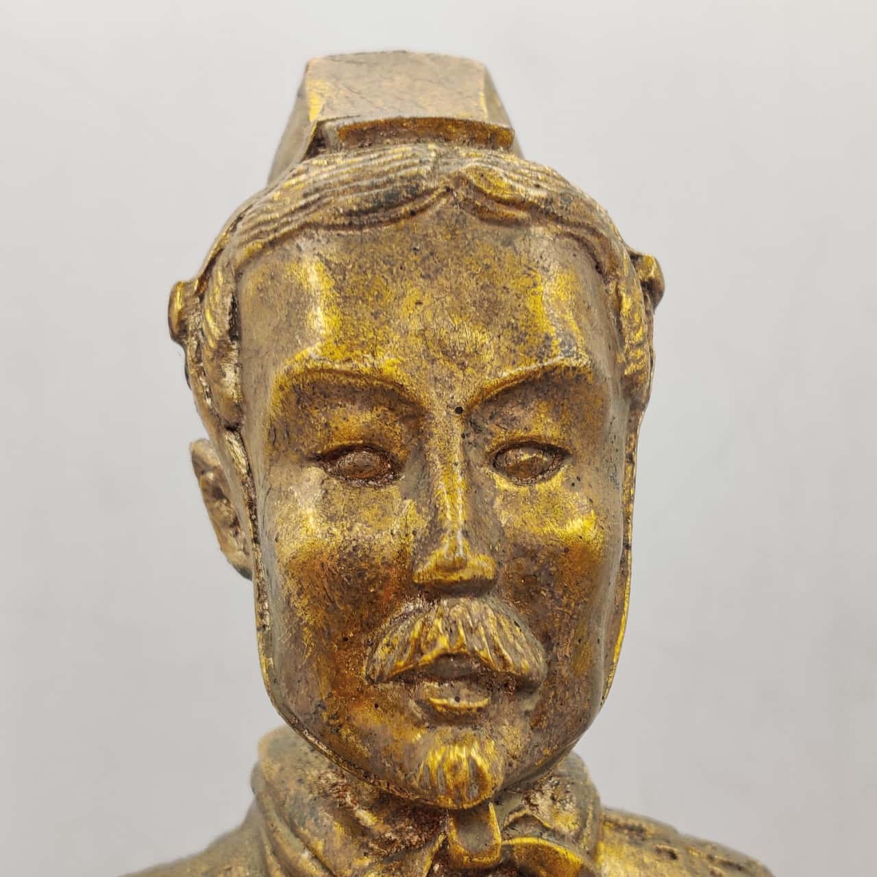 Hand Painted Brass Effect Terracotta Warrior Metal Made 40cm Tall