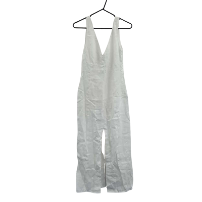  DISSH White Linen V-Neck Dress – BNWT Size 8 #DISSH #LinenDress #BNWTFashion