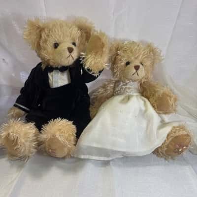 Bukowski bride and groom teddy bear 