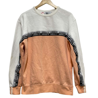 Adidas Unisex  Size 15 - 16Y  Sweatshirt Orange / White 