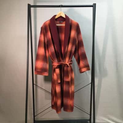 Mens Onkaparinga Vintage Plaid Dressing Gown Size L