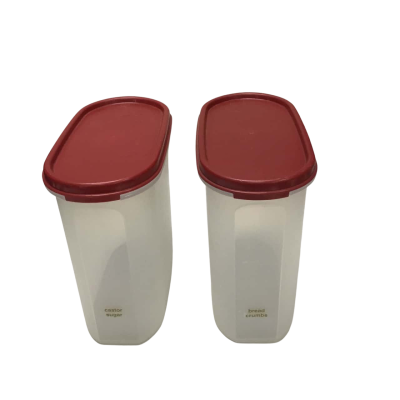 Two Tupperware Modular Mates 1.7 Litre Oval 5 Dry Food Storage Container
