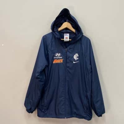 AFL / Nike CARLTON FC Mens  Size M Hood Jacket Blue 