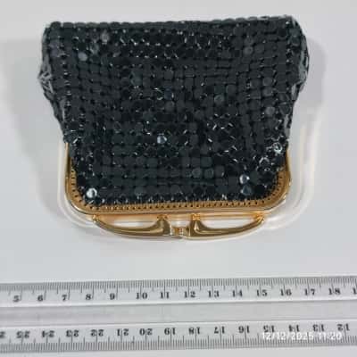 Glomesh Womens Purse Black Mesh PreOwned 