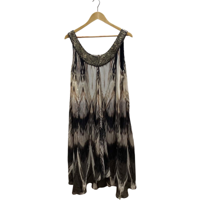 Autograph Womens Black & Beige Dress 