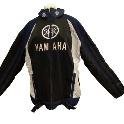  Mens  Size L Front Zipper YAMAHA Black  / Blue / White 