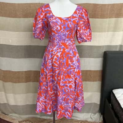 Gorman Womens  Size 8 Casual Dress Pattern / Purple / Red 