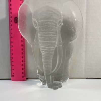 Vintage ELEPHANT Art Sculpture 8" MATS JONASSON Sweden