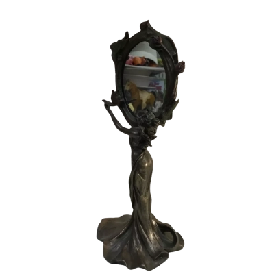 Veronese Art Nouveau With Lotus Mirror Approx 29 x 10.5cm