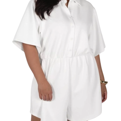 Fayt Label.  Penelope Playsuit   White.   Size 18 