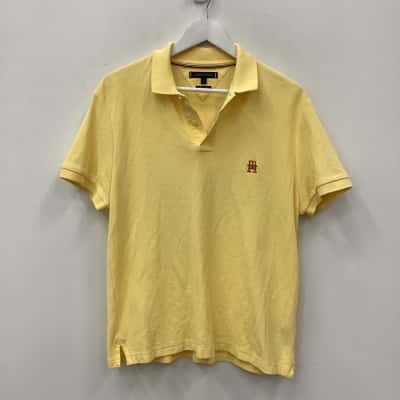 Tommy Hilfiger Polo Shirt Regular Fit Yellow - Size L