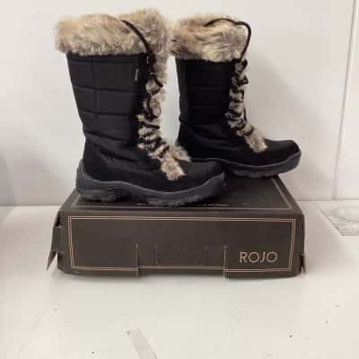  ROJO Womens  Snow Fox Boot Size 37 Boots Black  