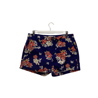 Old Navy Womens Size 8 Floral Navy Blue Shorts