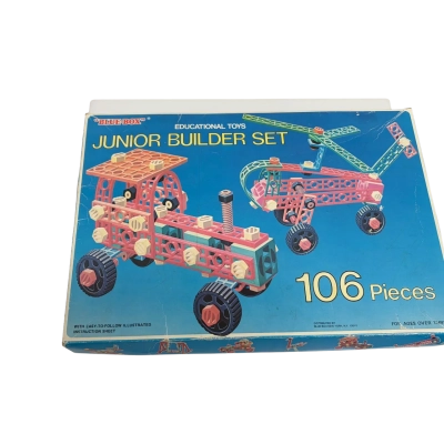 Vintage 1970s Blue Box Junior Builder Set