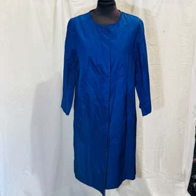 DAVID LAWRENCE Size 12 Duster Coat Blue