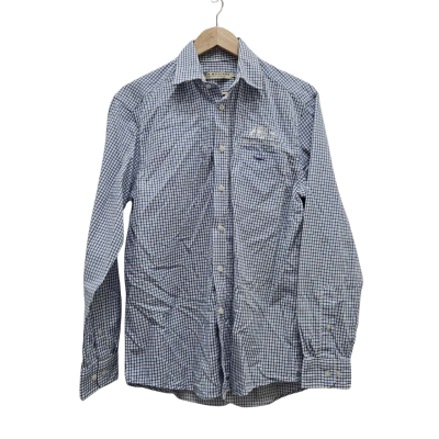 R.M. Williams Blue Checkered Cricket Australia Shirt Size S 