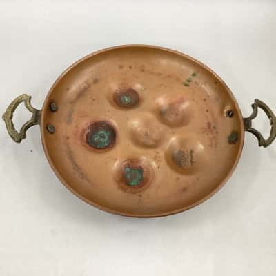 Vintage Copper Egg Poacher Pan