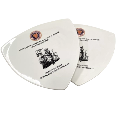 1998 - Grand Chapitre Perth, Western Australia - Commemorative Shield-Shape Charge Plate x 2 - By  Dudson  England