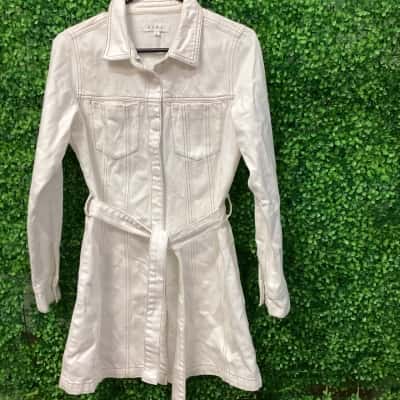 AERE Womens  Size 8 Casual Dress Off White 