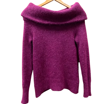 Witchery Burgundy Off Shoulder Jumper Size S