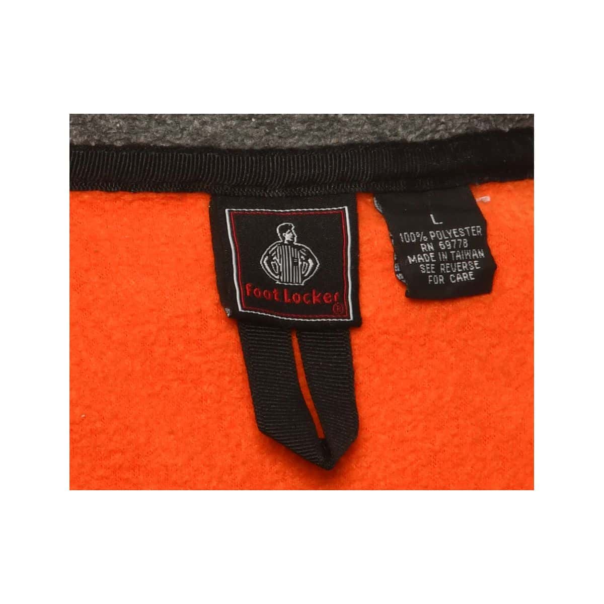 Footlocker Men's Size L 1/4 Zip Fleece Jumper Orange (s)