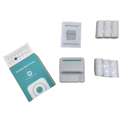 C19 Portable Mini Thermal Pocket Printer with Manual and 7 x Paper Rolls (Tested Working)