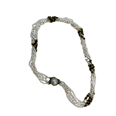 Multi-strand necklace - pearl style beads.
