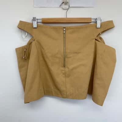 First Mse Sand Rhea Mini Skirt Size XL 