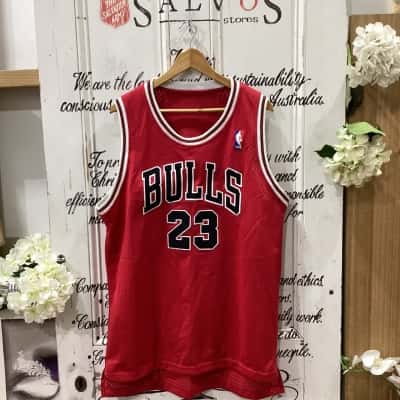 NBA BRAND! VINTAGE! CHICAGO BULLS MICHAEL JORDAN NO: 23 JERSEY VEST! Mens  Size XL Jersey Red 