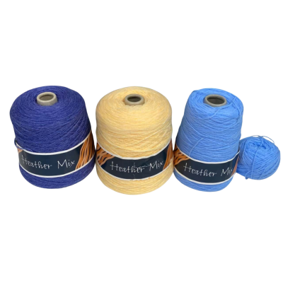 3 Cones of 100% Cashmilon Heather Mix Yarn -Knits as 4ply