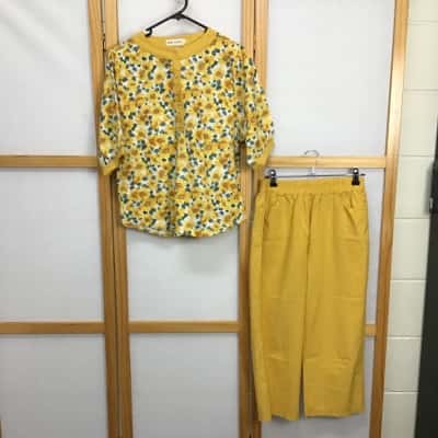 Mine Closet Two Piece Yellow Floral Set
