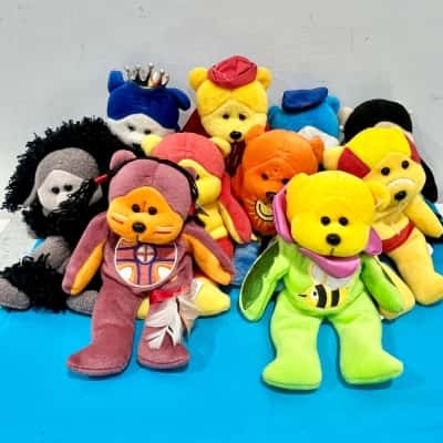 10 Various Beanie Bears- Perfect Christmas Present 