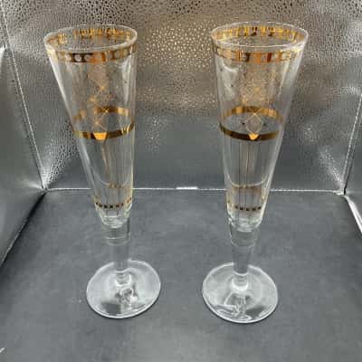 Pair of Ritzenhoff Champagne Flutes