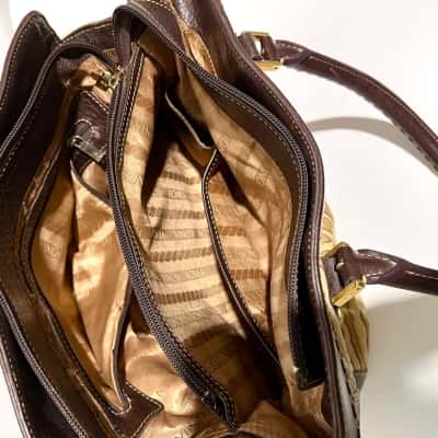 Bag Shoulder Bonia Womens Brown / Cream / Rose Gold 