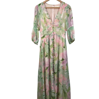 BNWT Gingham & Heels Women Floral Midi Dress Size 10