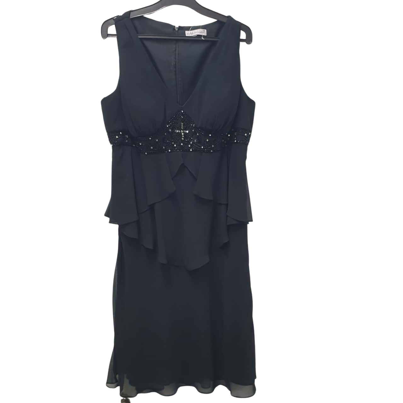 anthea crawford black dress Women's Crepe Cowl Neck Dress in Black