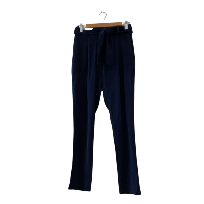 Zimmermann Size 0/AU8 Silk High Waist Straight Fit Women's Pants with Zipper Side Pockets