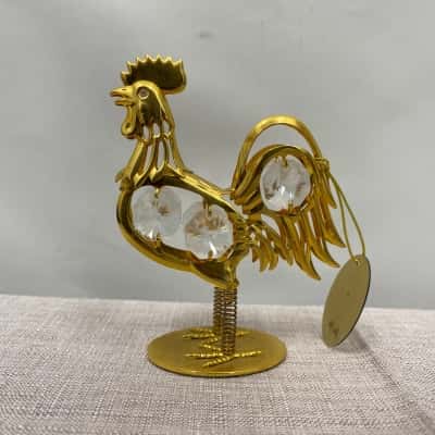 Crystal Temptations 24 k Gold Plated Rooster BNWT