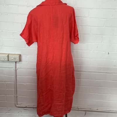 La Strada Womens  Size S Casual Dress Peach 