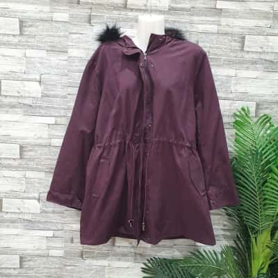 Autograph Womens  Size 14 Hooded Jacket Black  / Purple 