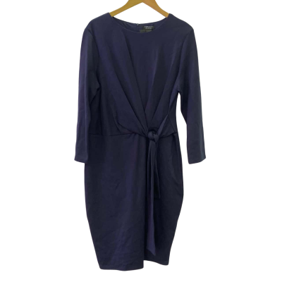 Forcast Womens  Size 16 Long Sleeve Dress Navy Blue 