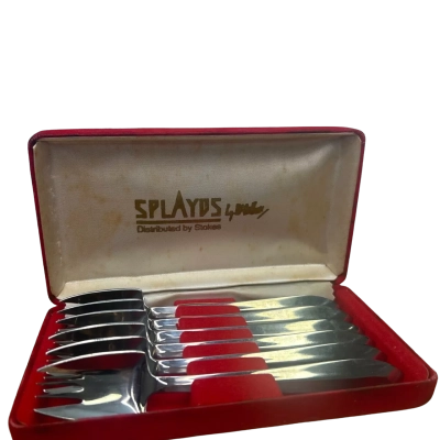 Vintage Splayds Forks Set of 6 in Original Box