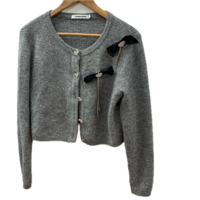 Somesowe Womens Cardigan Size S Grey 