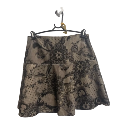 Laura Ashley Womens  Size 12 A-Line Skirt Black  / Cream 