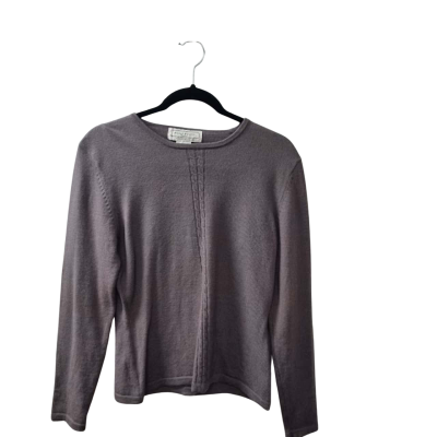 Portfolio Women's Size M 100% Merino Wool Jumper in Grey 