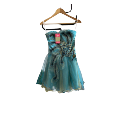 Emanuela / Last Gasp - Peacock Dress - Women’s - Size 2 (AUS 6) - Light Blue 