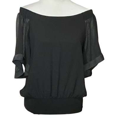 Montique Womens  Size S Off-the-shoulder Top Black  